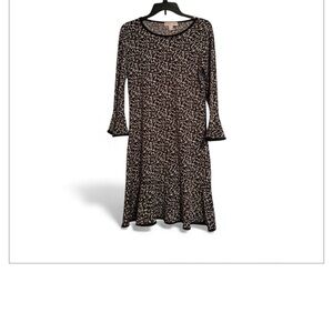 MICHAEL MICHAEL KORS | Black and White Long Sleeve Dress